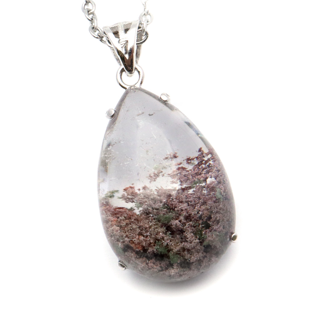 ガーデンクォーツ ペンダント 庭園 水晶 天然石 パワーストーン ネックレス 1点物 Silver925 自然の芸術