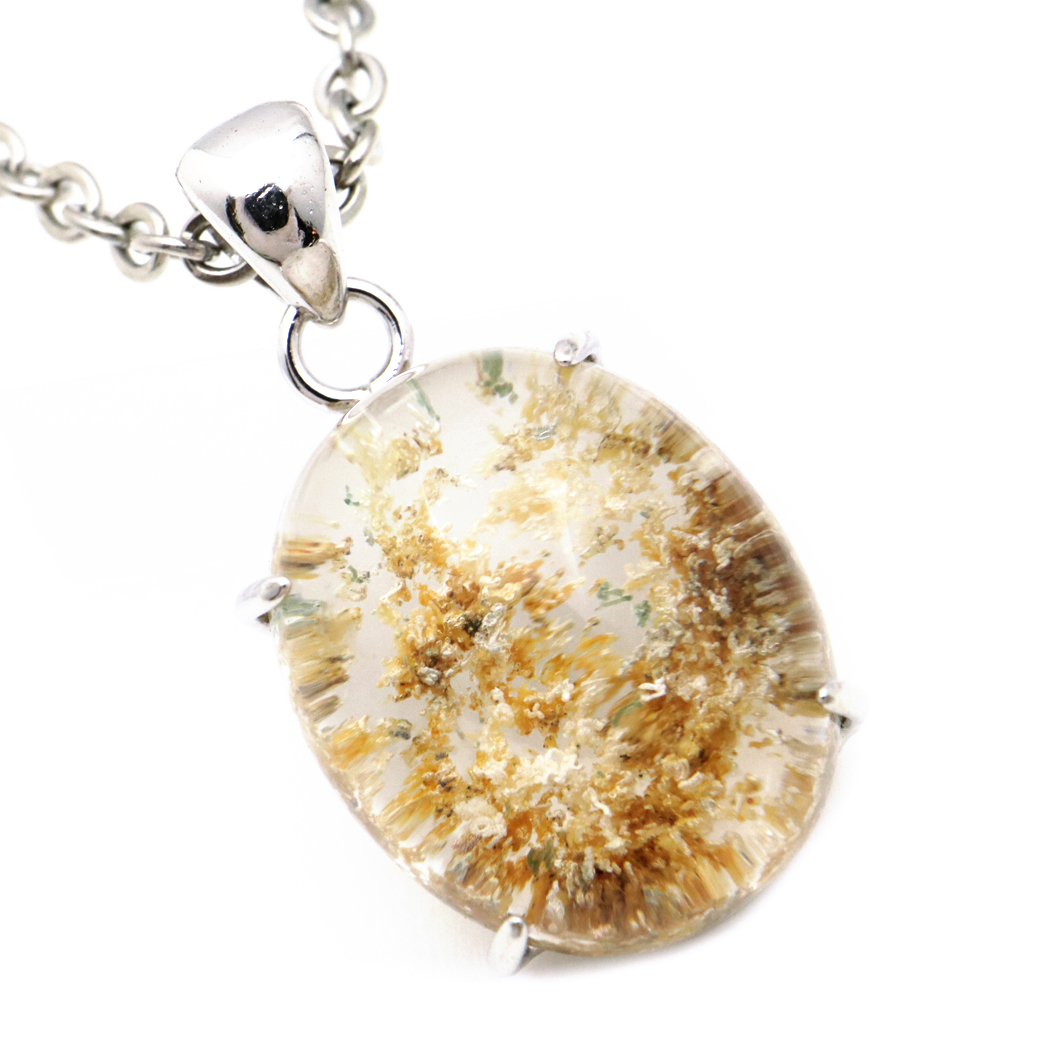 ガーデンクォーツ ペンダント 庭園 水晶 天然石 ネックレス 1点物 Silver925 自然の芸術