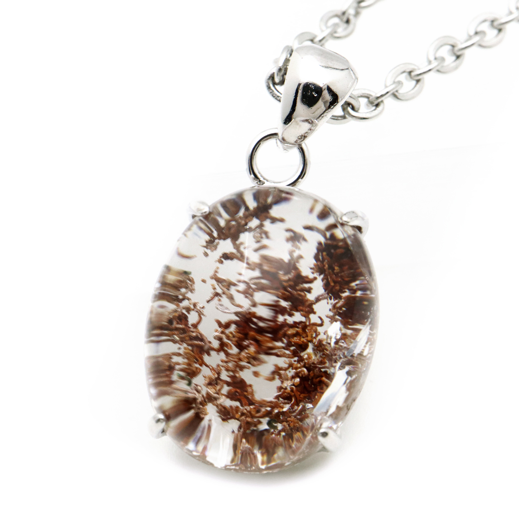 ガーデンクォーツ ペンダント 庭園 水晶 天然石 ネックレス 1点物 Silver925 自然の芸術