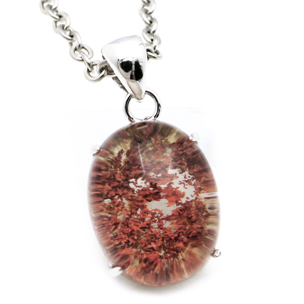 ガーデンクォーツ ペンダント 庭園 水晶 天然石 ネックレス 1点物 Silver925 自然の芸術