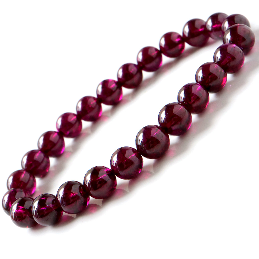 高品質 ロードライト ガーネット ブレスレット スリランカ産 柘榴石