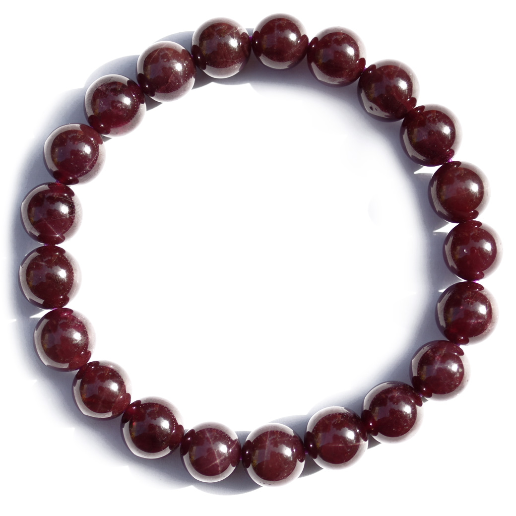 スターガーネット ブレスレット 9mm AAA ブラジル産 1月 誕生石 柘榴石 天然石 パワーストーン 母の日 プレゼント ギフト 贈り物