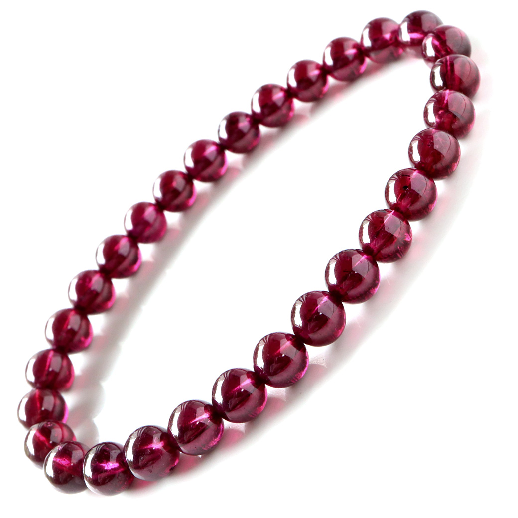 ロードライト ガーネット ブレスレット AAA スリランカ産 柘榴石 1月 誕生石 天然石 パワーストーン garnet 