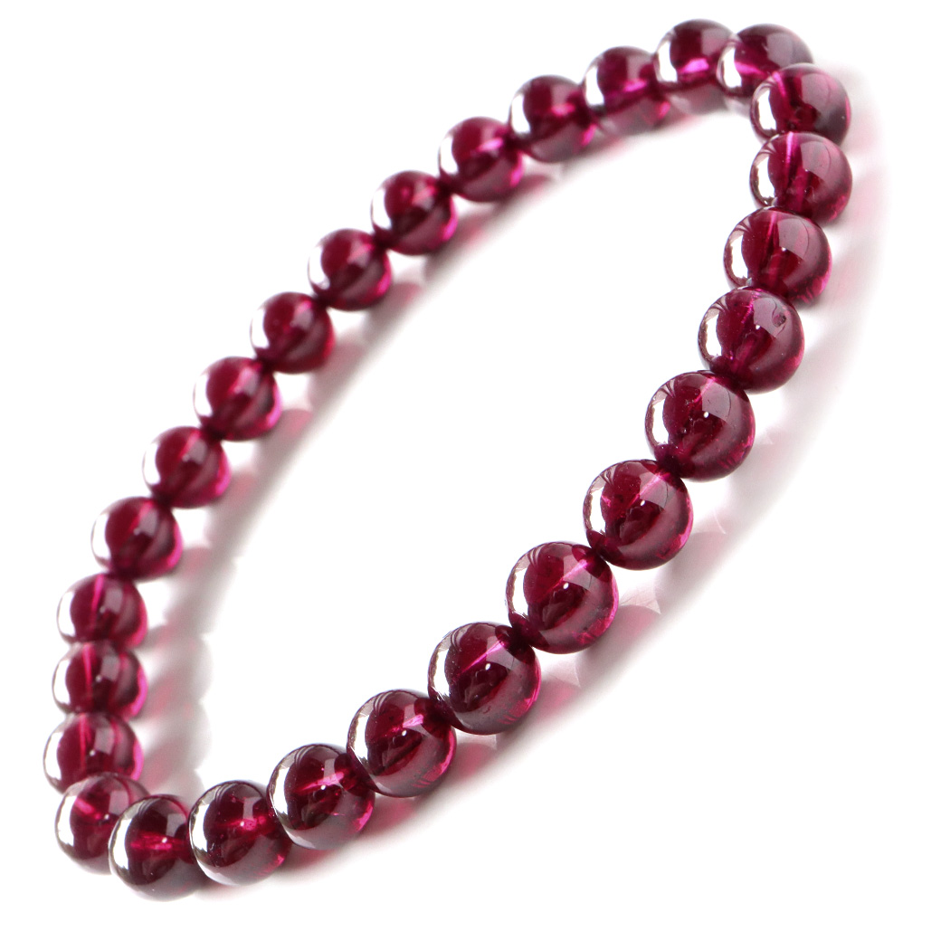 ロードライト ガーネット ブレスレット AAA スリランカ産 柘榴石 1月 誕生石 天然石 パワーストーン garnet 