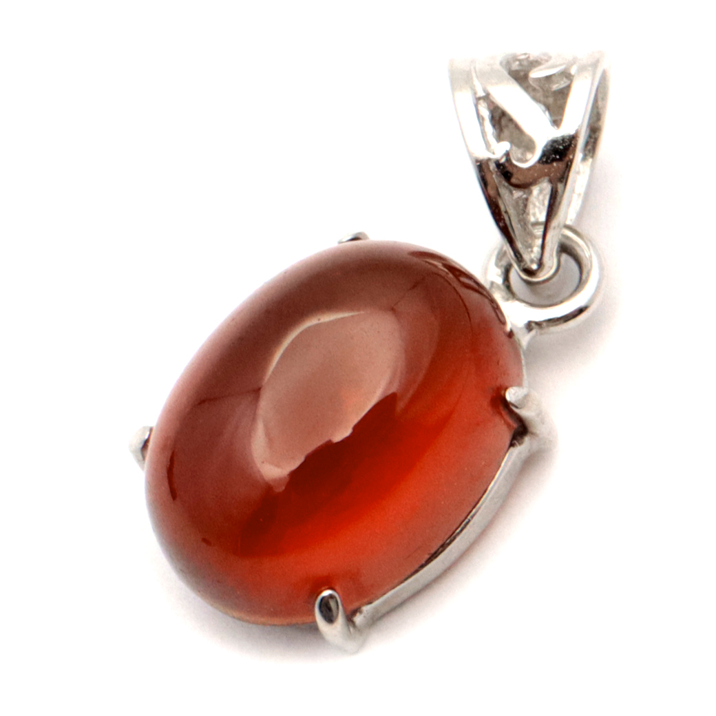 ガーネット ネックレス オレンジ 天然石 ペンダント Silver925 柘榴石 パワーストーン 1月 誕生石 garnet