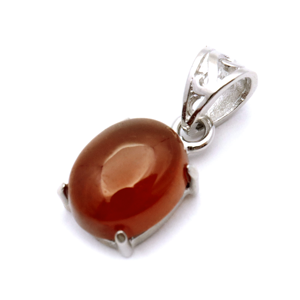 ガーネット ネックレス オレンジ 天然石 ペンダント Silver925 柘榴石 パワーストーン 1月 誕生石 garnet