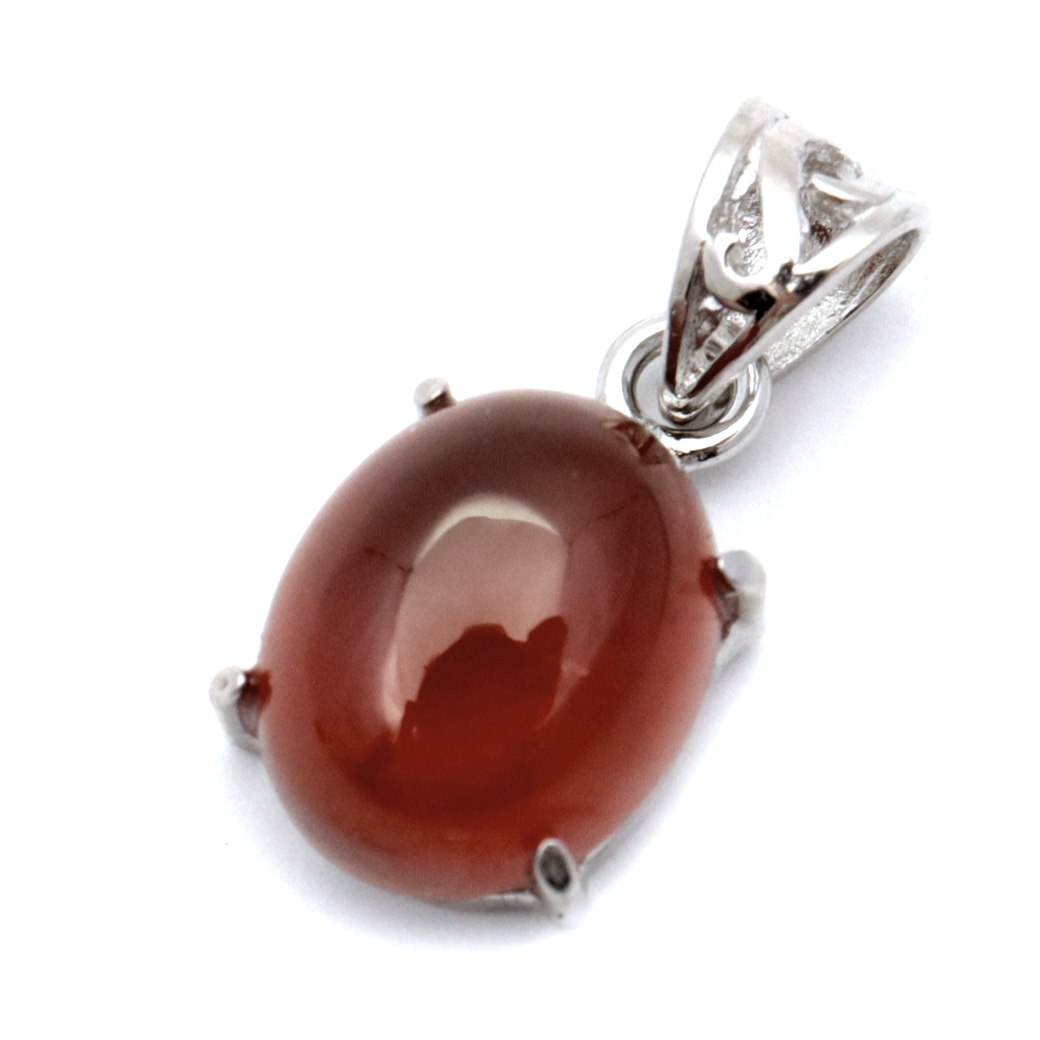 ガーネット ネックレス オレンジ 天然石 ペンダント Silver925 柘榴石 パワーストーン 1月 誕生石 garnet