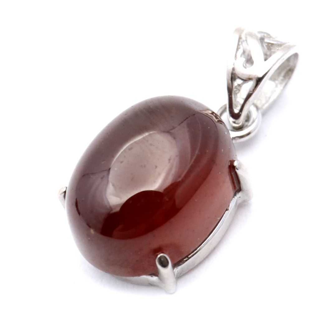 ガーネット ネックレス オレンジ 天然石 ペンダント Silver925 柘榴石 パワーストーン 1月 誕生石 garnet