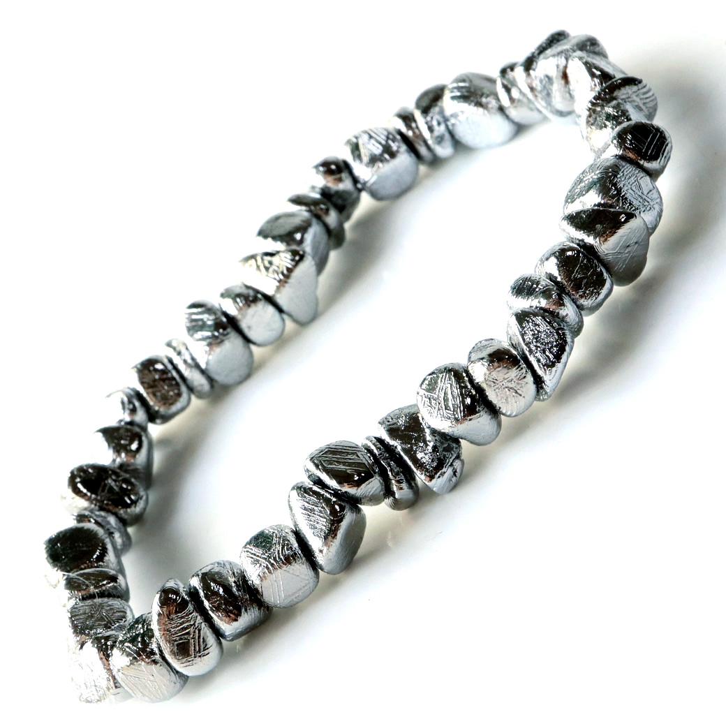 ギベオン 隕石 ラフタンブル ブレスレット 宇宙から来た鉱物