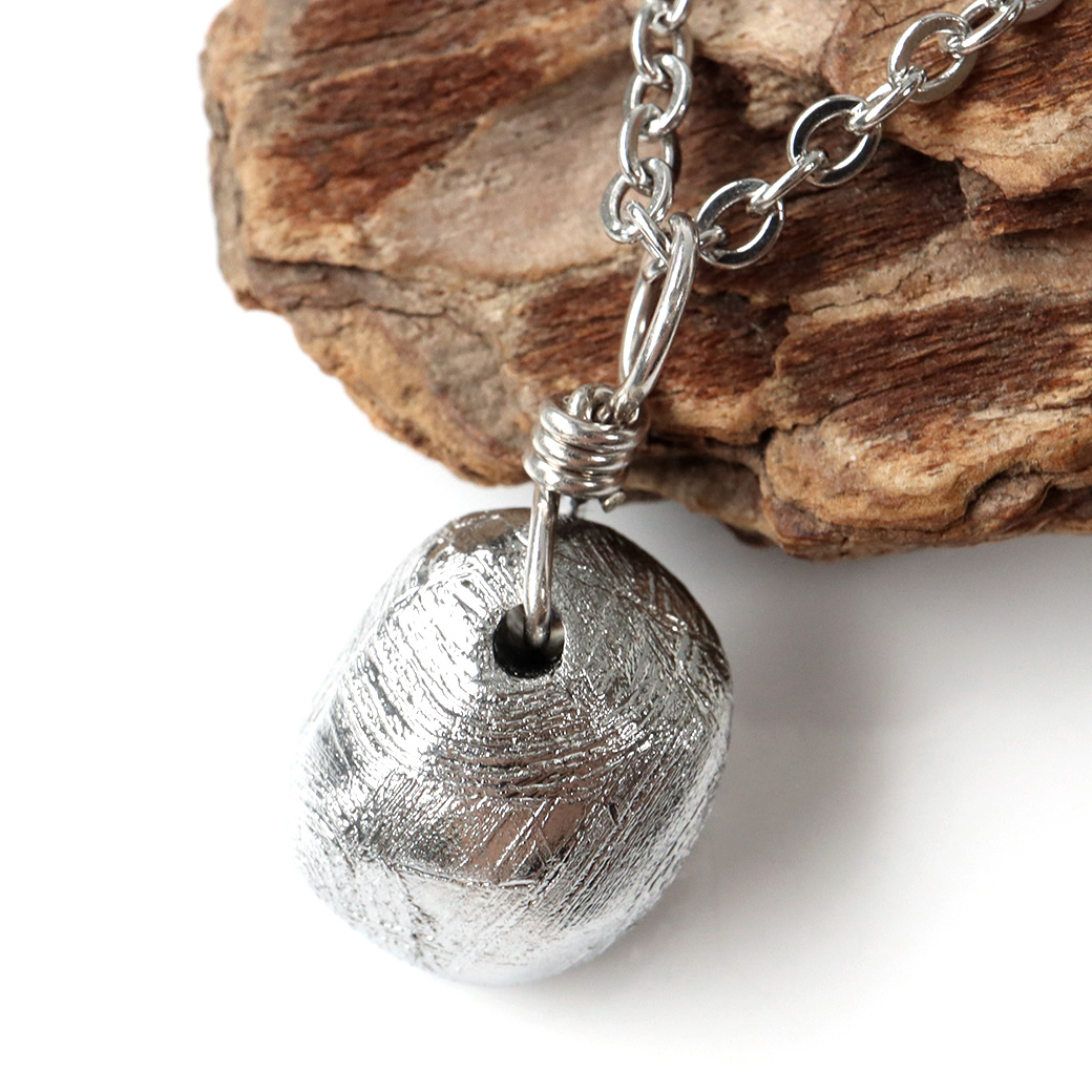 ギベオン ペンダント 隕石 メテオライト 宇宙 Silver925 チェーン付き