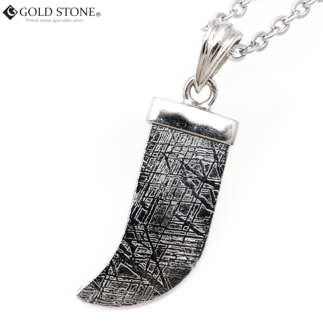 ギベオン メテオライト 隕石 刀型 ペンダント 高品質 Silver925
