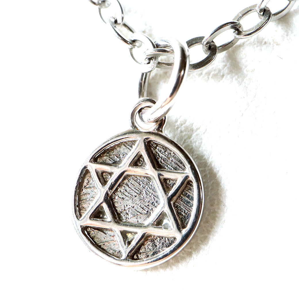 ギベオン 隕石 ペンダント シルバー ナミビア産 六芒星 Silver925 天然石 パワーストーン