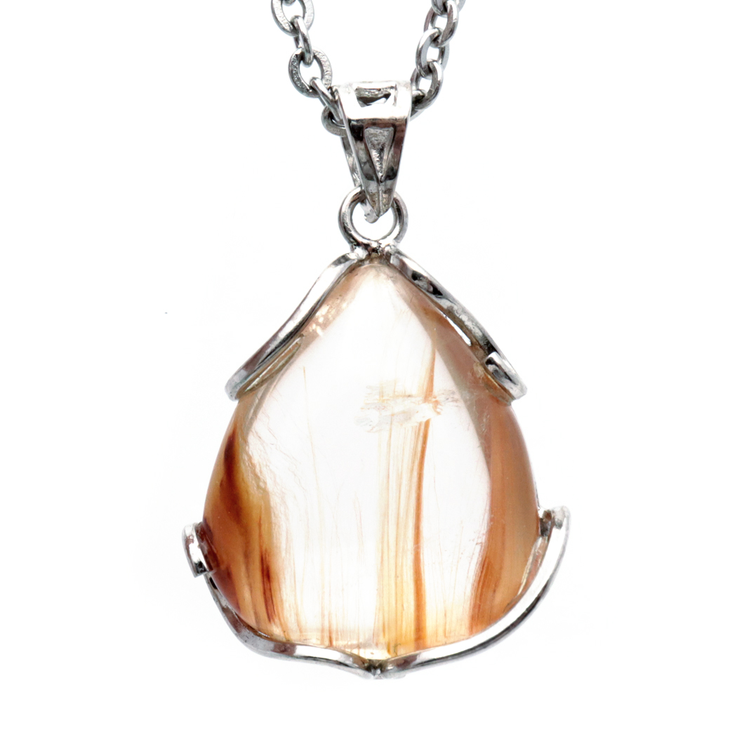 ルチルクォーツ ペンダント ゴールドルチル 天然石 ネックレス パワーストーン Silver925 針水晶 金運 贈り物 1点物 ギフト プレゼント