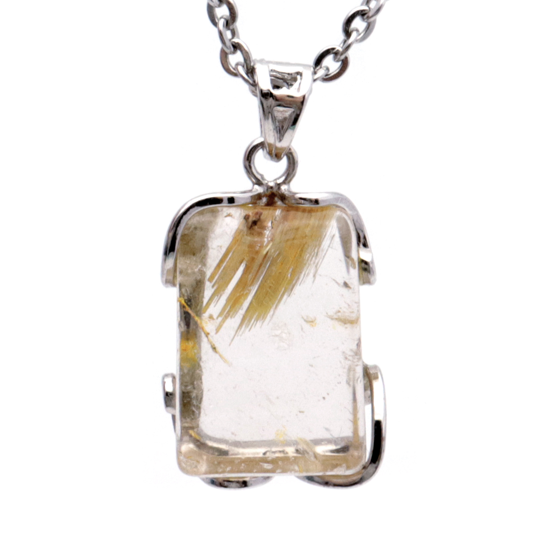 ルチルクォーツ ペンダント ゴールドルチル 天然石 ネックレス パワーストーン Silver925 針水晶 金運 贈り物 1点物 ギフト プレゼント