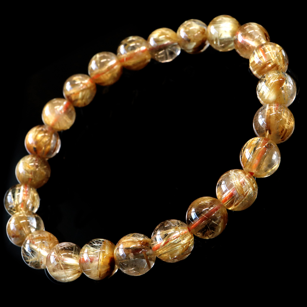 タイチン ルチルクォーツ AAAAA 1点物 ブレスレット 8mm 金針 水晶