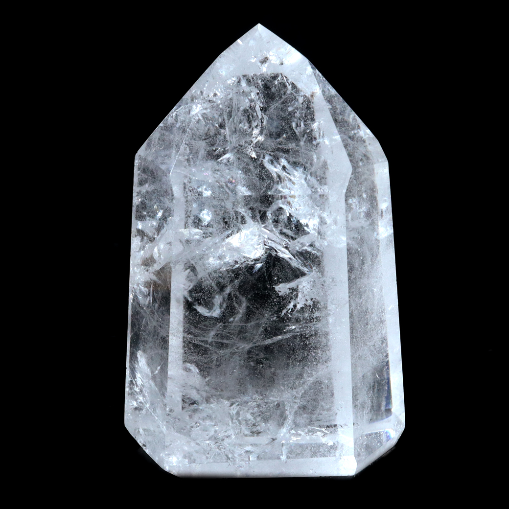 レムリアンシード 水晶 六角柱 ポイント 全面研磨 磨き 1点もの 虹入り レインボー 天然石 ブラジル バイーア州産 証明書付き