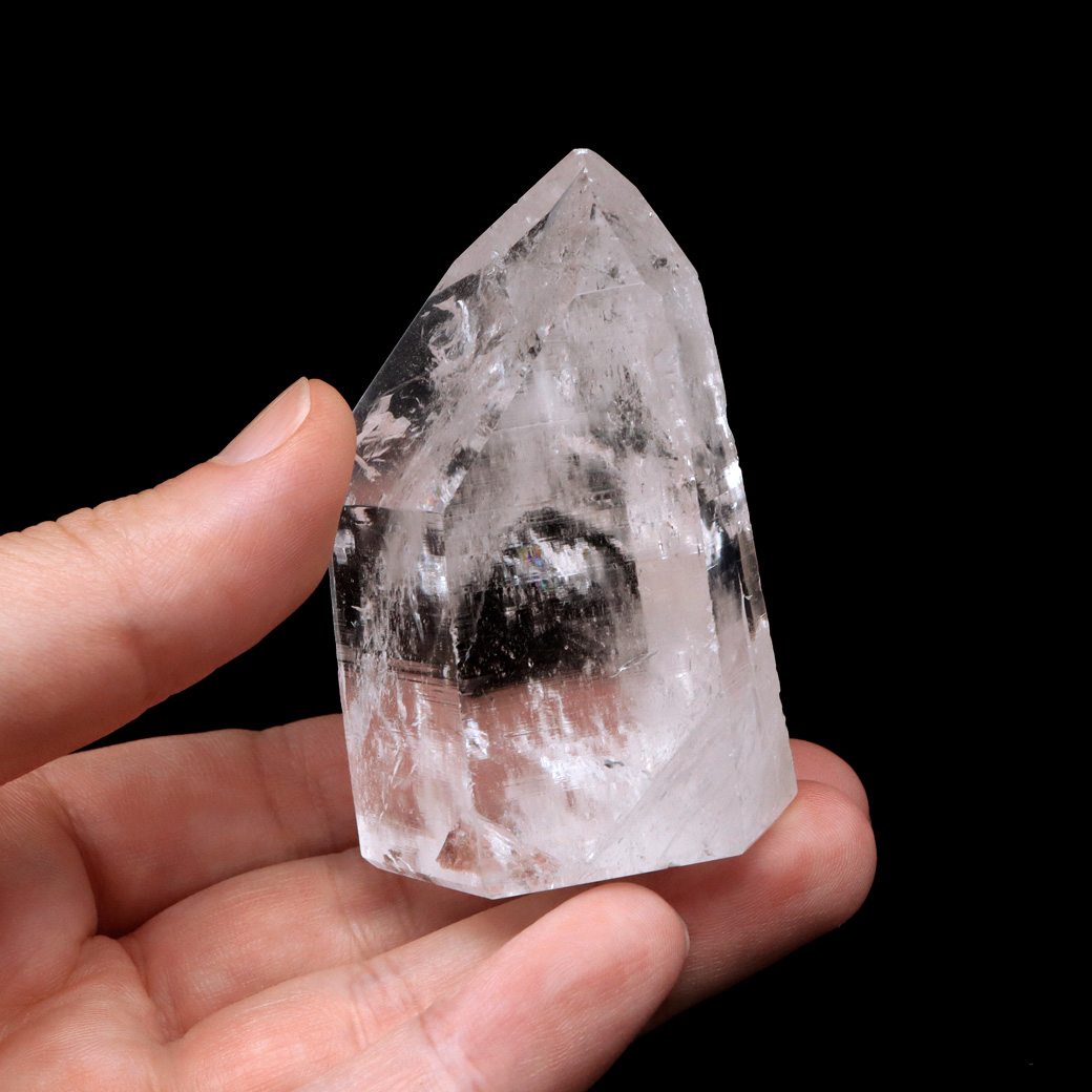 レムリアンシード 水晶 六角柱 ポイント 一部面残し 研磨磨き 1点もの 5A 天然石 ブラジル バイーア州産 証明書付き