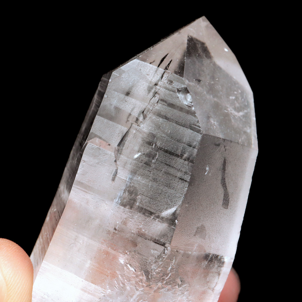 レムリアンシード 水晶 六角柱 ポイント 一部面残し 研磨磨き 1点もの 5A 天然石 ブラジル バイーア州産 証明書付き