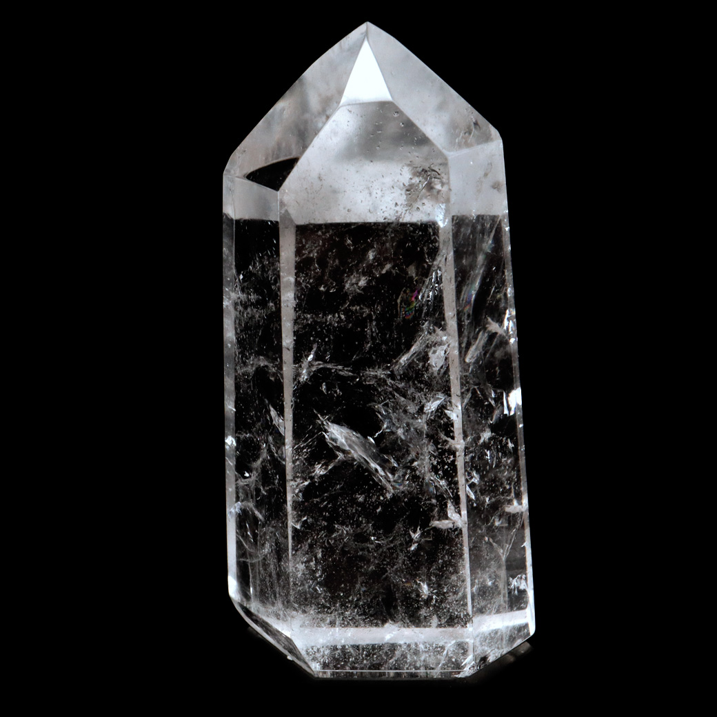 レムリアンシード 水晶 六角柱 ポイント 一部面残し 研磨磨き 1点もの 5A 天然石 ブラジル バイーア州産 証明書付き