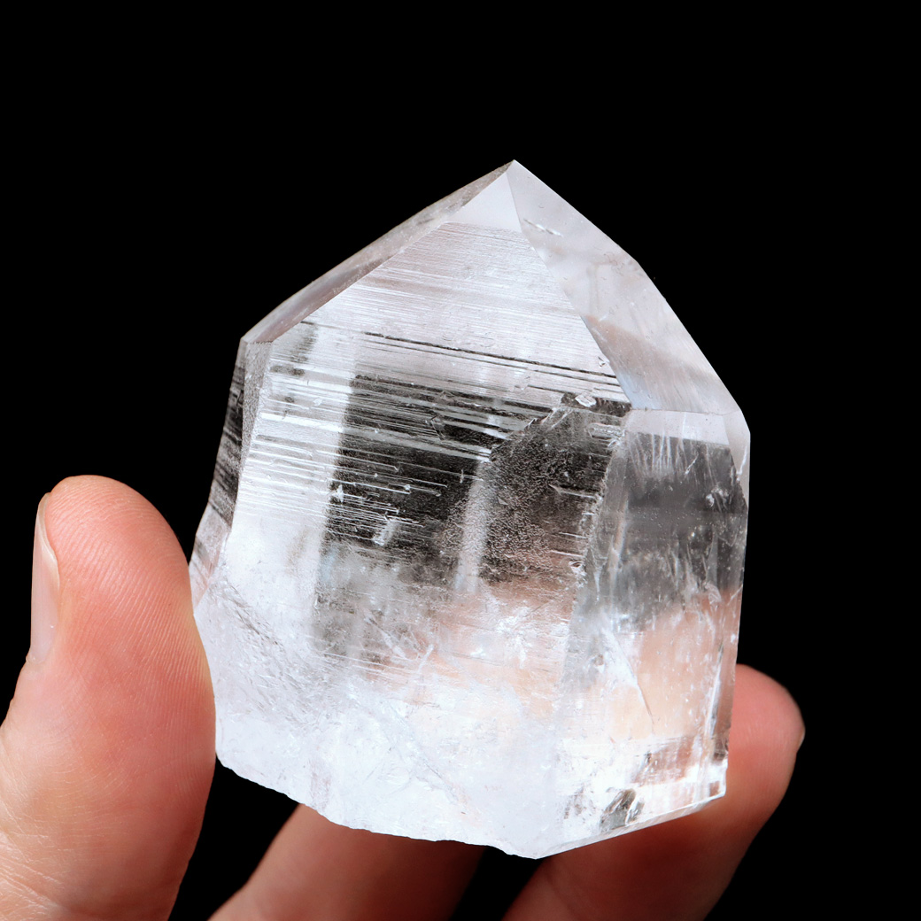 レムリアンシード 水晶 六角柱 ポイント 一部面残し 研磨磨き 1点もの 5A 天然石 ブラジル バイーア州産 証明書付き