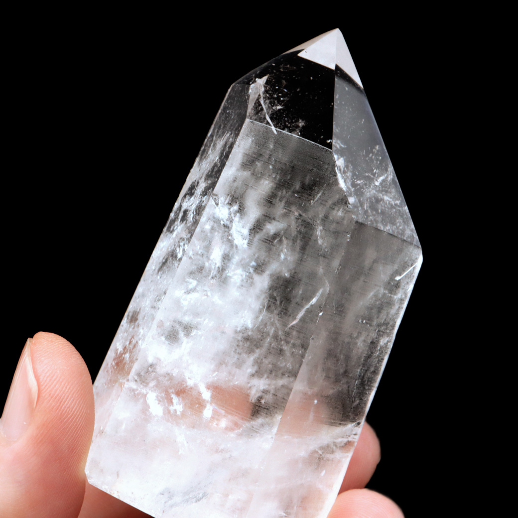 レムリアンシード 水晶 六角柱 ポイント 一部面残し 研磨磨き 1点もの 5A 天然石 ブラジル バイーア州産 証明書付き