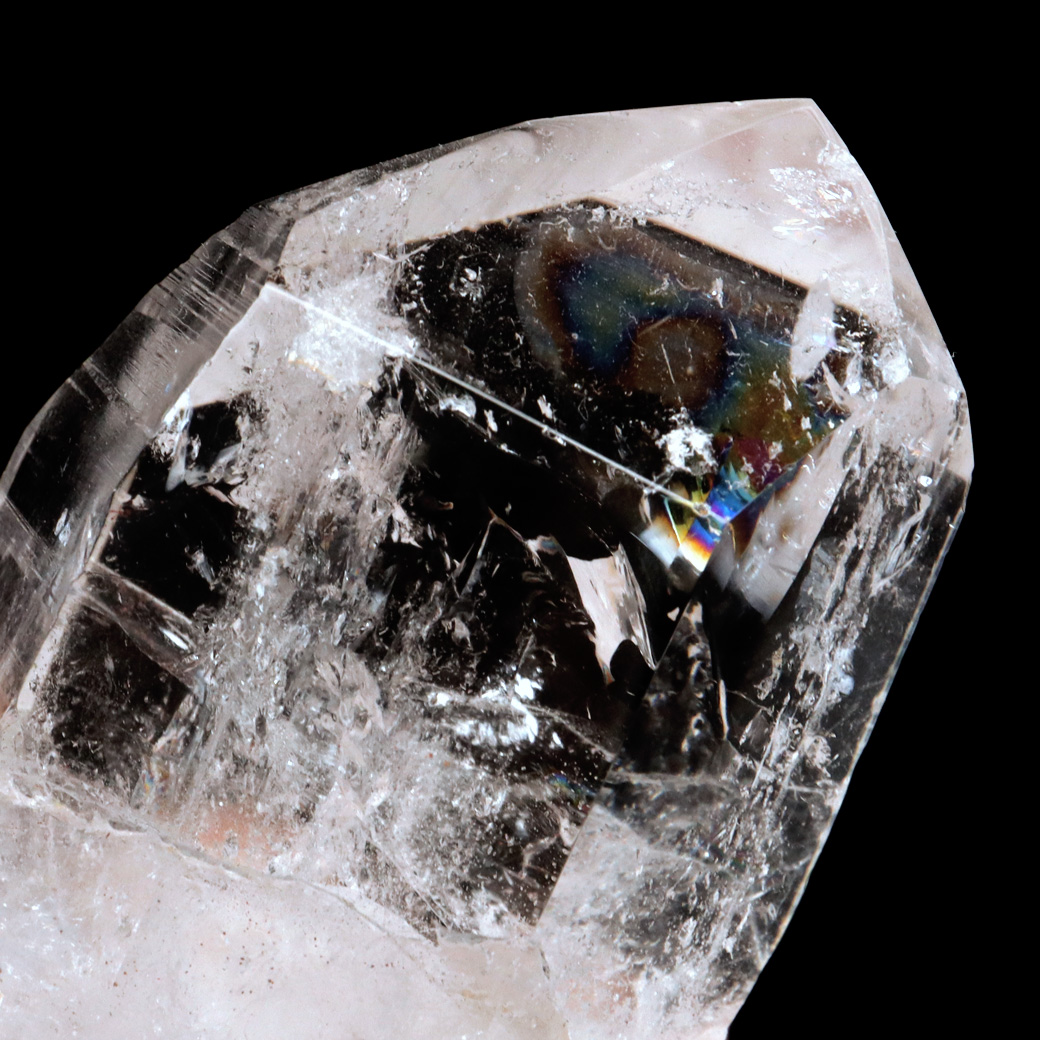 レムリアンシード 水晶 六角柱 ポイント 一部面残し 研磨磨き 1点もの 5A 天然石 ブラジル バイーア州産 証明書付き