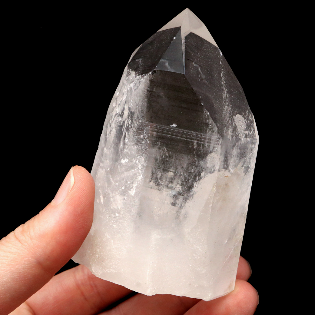 レムリアンシード 水晶 六角柱 ポイント 一部面残し 研磨磨き 1点もの AA 天然石 ブラジル バイーア州産 証明書付き