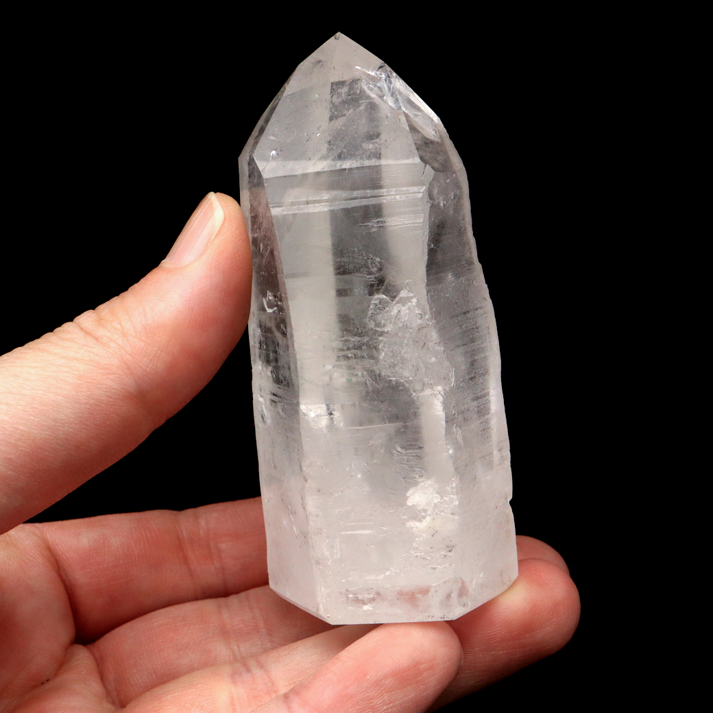 レムリアンシード 水晶 六角柱 ポイント 一部面残し 研磨磨き 1点もの AA 天然石 ブラジル バイーア州産 証明書付き