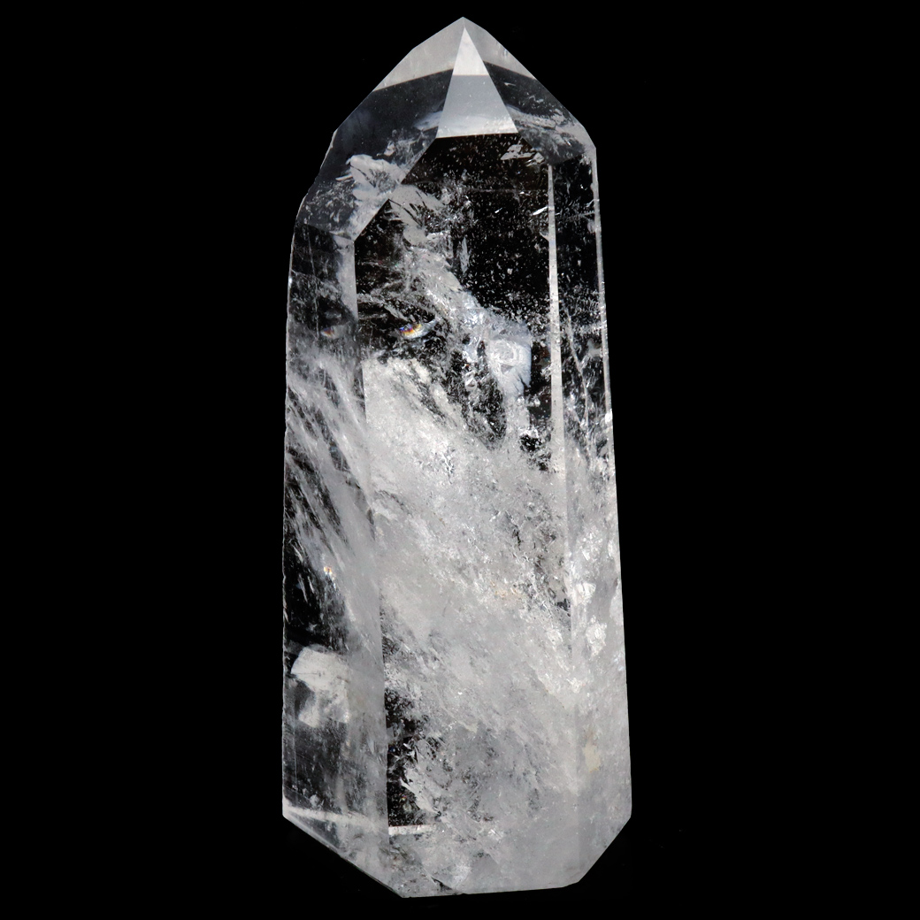 レムリアンシード 水晶 六角柱 ポイント 一部面残し 研磨磨き 1点もの AA 天然石 ブラジル バイーア州産 証明書付き