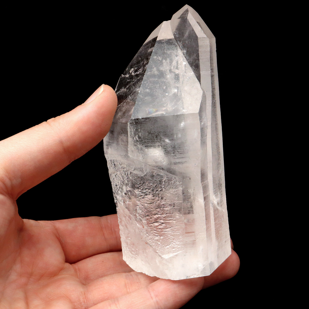 レムリアンシード 水晶 六角柱 ポイント 一部面残し 研磨磨き 1点もの AA 天然石 ブラジル バイーア州産 証明書付き