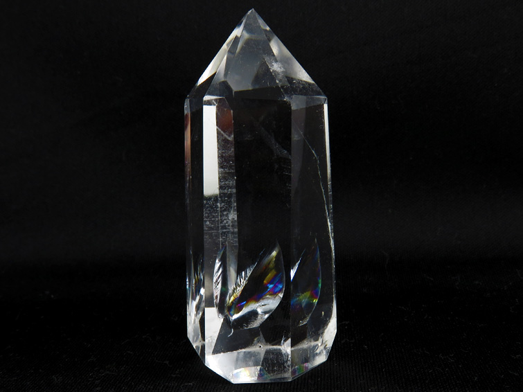 【虹入り】レインボーあり 水晶六角柱 ポイント ファントム幻影入り ブラジル産