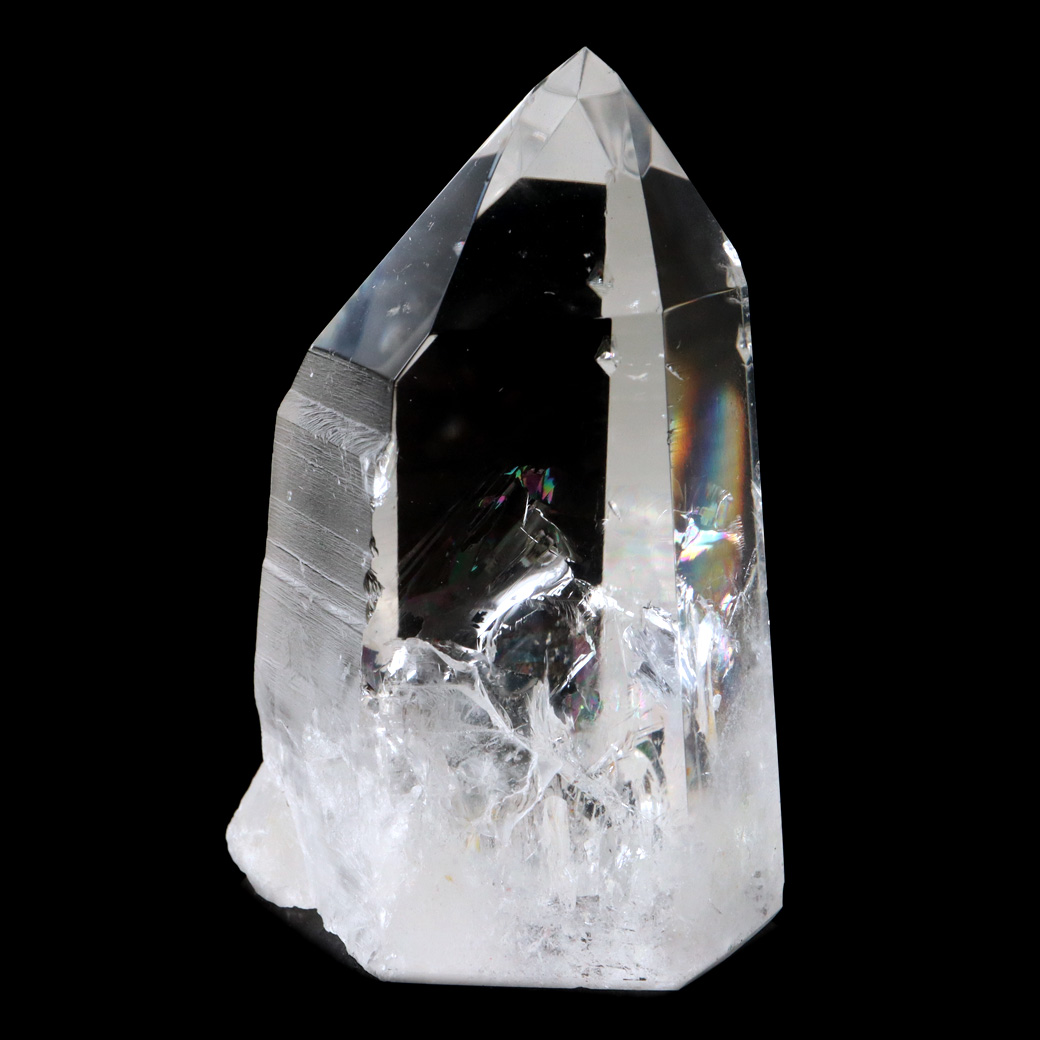 レムリアンシード 水晶 六角柱 ポイント 一部面残し 研磨磨き 1点もの 5A レインボー 天然石 ブラジル バイーア州産 証明書付き