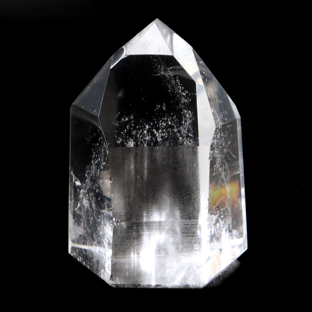 レムリアンシード 水晶 六角柱 ポイント 一部面残し 研磨磨き 1点もの 5A レインボー 天然石 ブラジル バイーア州産 証明書付き