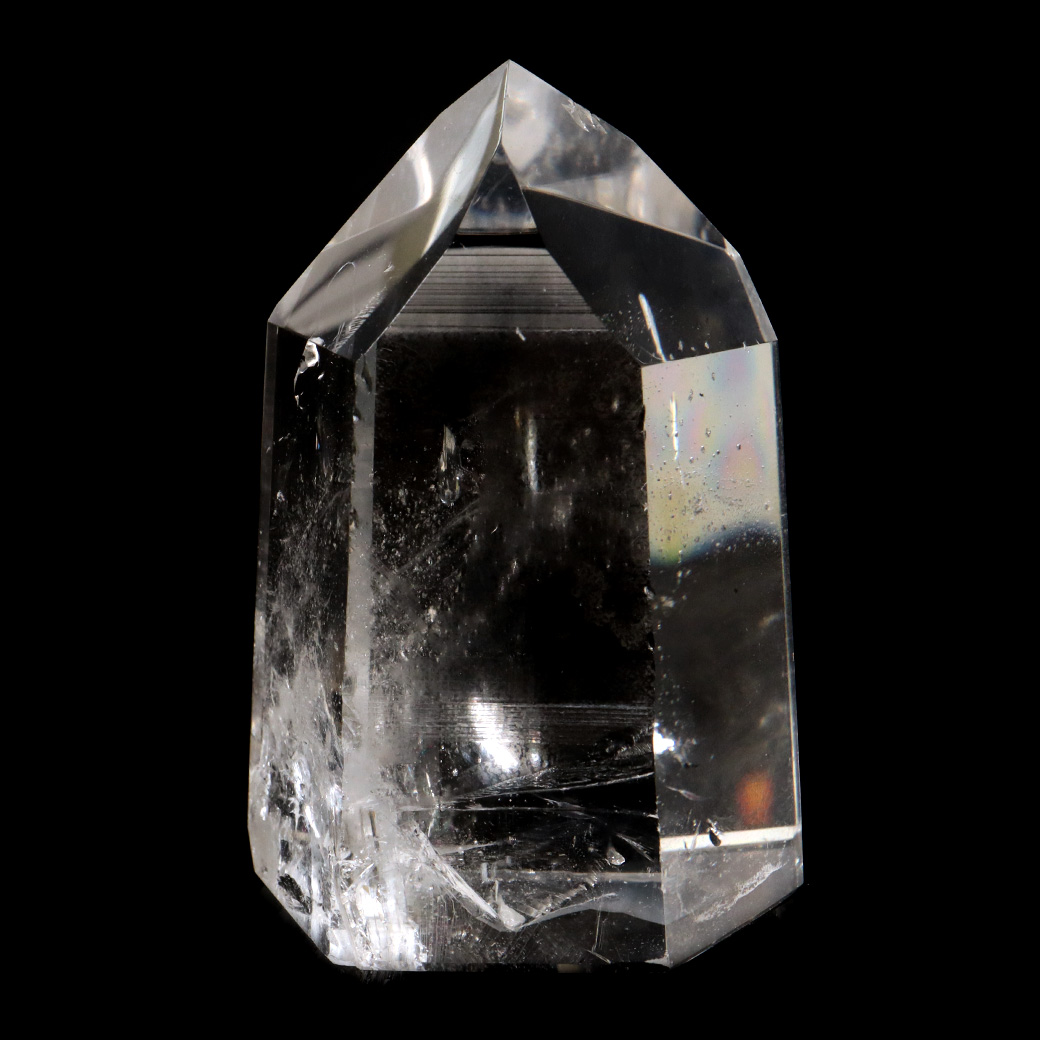 レムリアンシード 水晶 六角柱 ポイント 一部面残し 研磨磨き 1点もの 5A レインボー 天然石 ブラジル バイーア州産 証明書付き