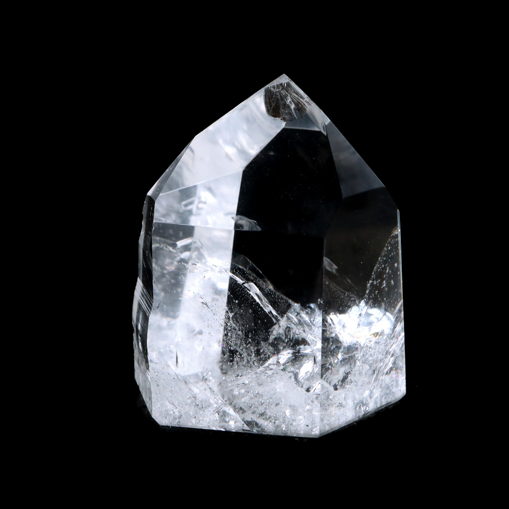 レムリアンシード 水晶 六角柱 ポイント 一部面残し 研磨磨き AAAAA 虹入り レインボー ブラジル セーラ・デ・カブラル産