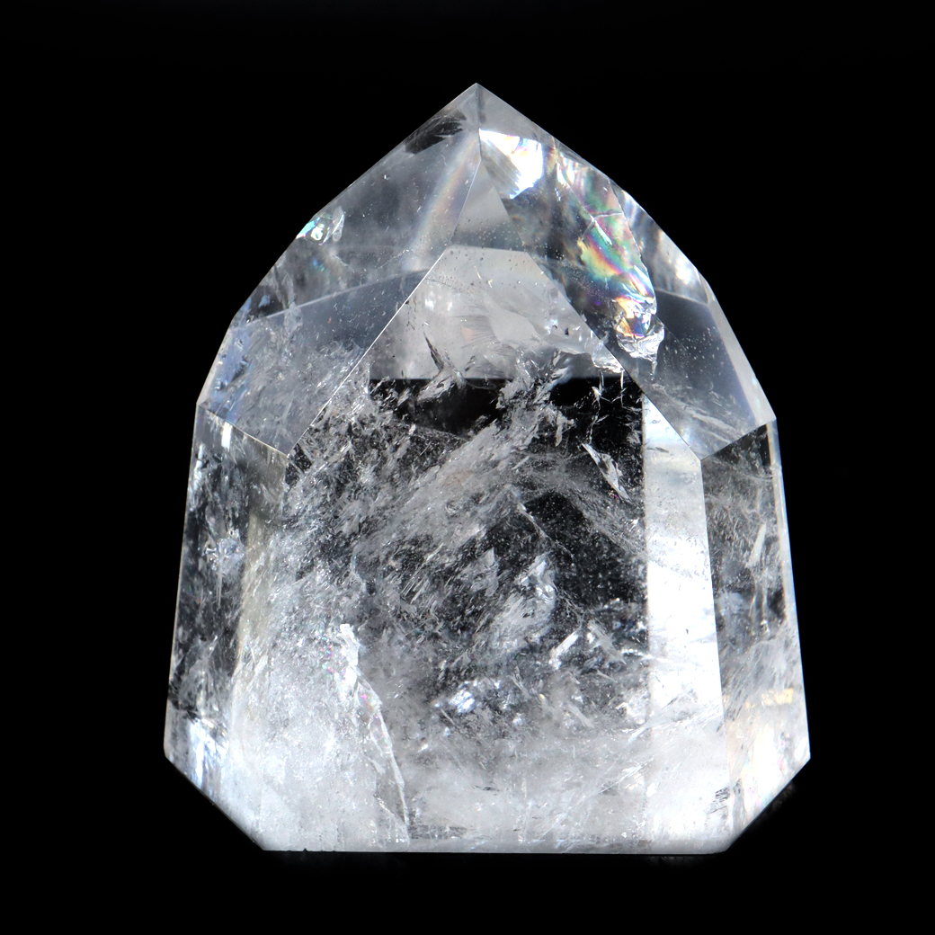 レムリアンシード 水晶 六角柱 ポイント 全面研磨 磨き 1点もの AAA+ 虹入り  ブラジル バイーア州産 証明書付き