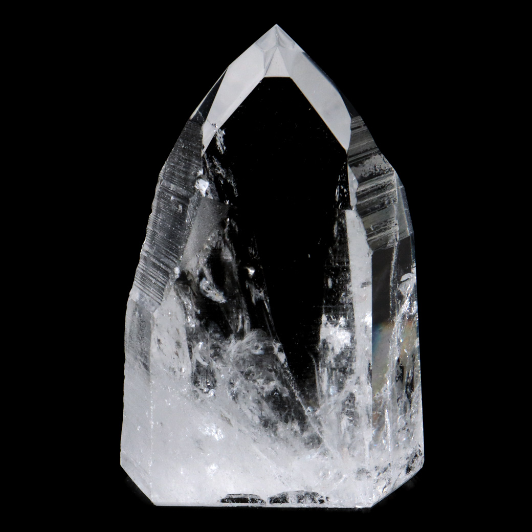 レムリアンシード 水晶 六角柱 ポイント 一部面残し 研磨磨き 1点もの 5A レインボー 天然石 ブラジル バイーア州産 証明書付き