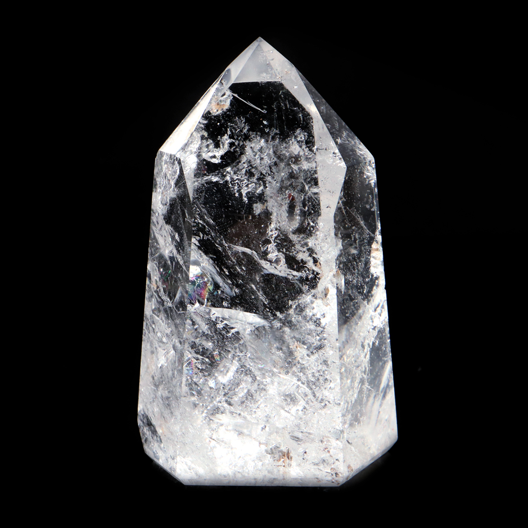 レムリアンシード 水晶 六角柱 ポイント 全面研磨 磨き 1点もの AAA+ 虹入り  ブラジル バイーア州産 証明書付き