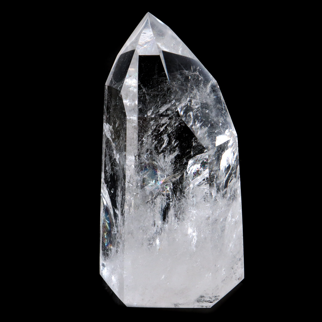 レムリアンシード 水晶 六角柱 ポイント 全面研磨 磨き 1点もの AAAAA 虹入り レインボー 天然石 ブラジル バイーア州産 証明書付き