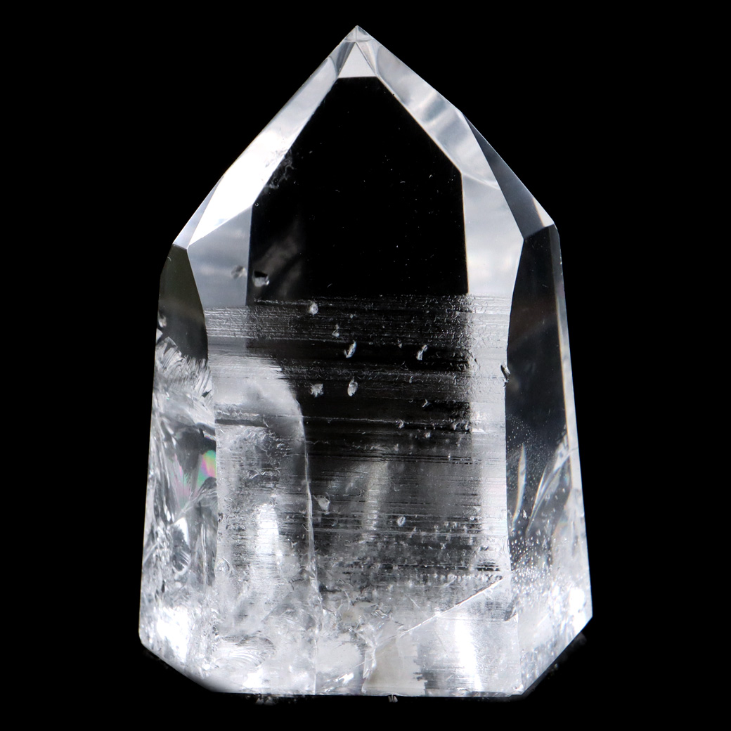 レムリアンシード 水晶 六角柱 ポイント 一部面残し 研磨磨き 1点もの 5A レインボー 天然石 ブラジル バイーア州産 証明書付き