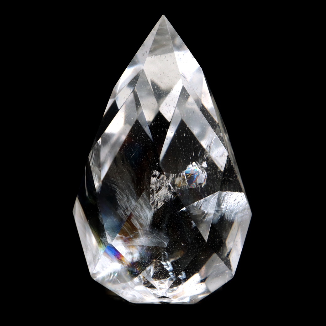 レムリアンシード カット しずく型 置き物 キラキラ 虹入り レインボー 1点もの 天然石  セーラ・デ・カブラル産 浄化 ヒーリング