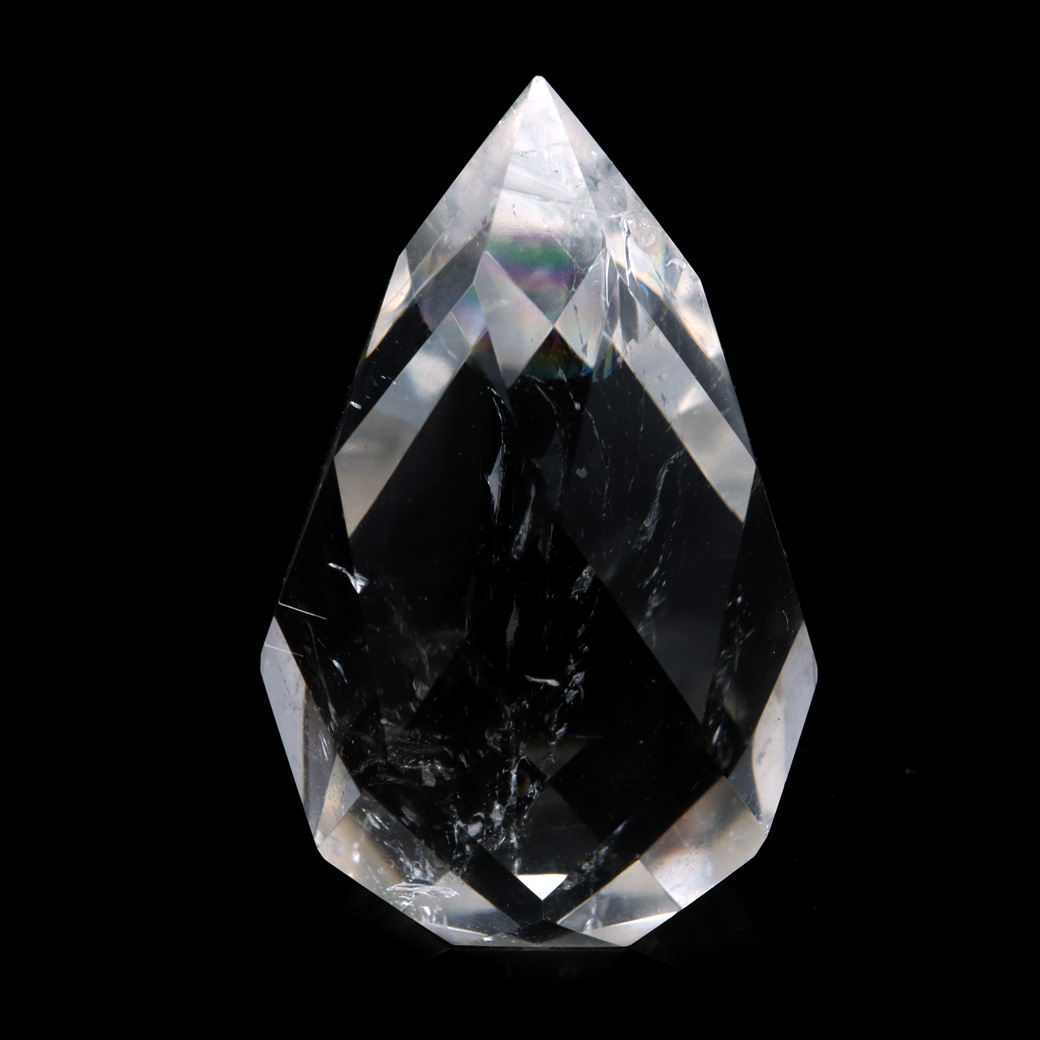 レムリアンシード カット しずく型 置き物 キラキラ 虹入り レインボー 1点もの 天然石  セーラ・デ・カブラル産 浄化 ヒーリング