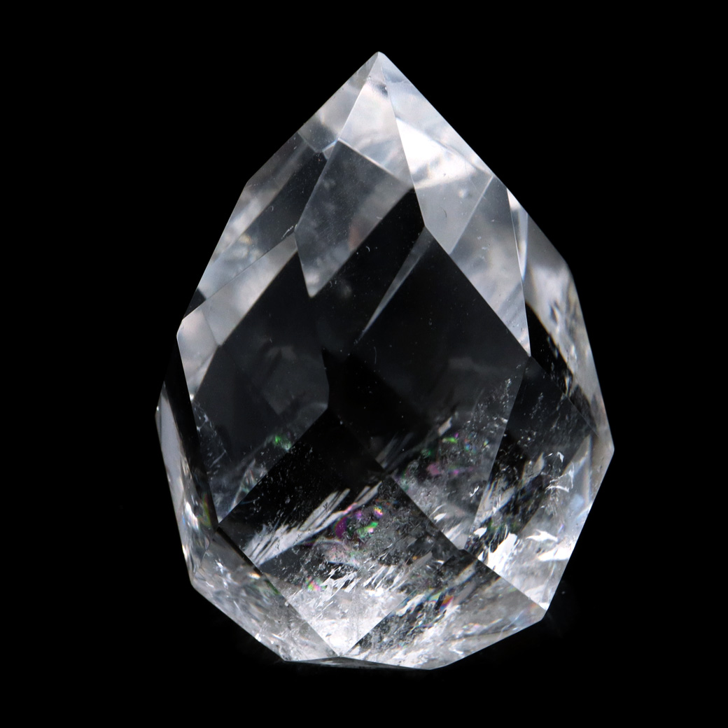 レムリアンシード カット しずく型 置き物 キラキラ 虹入り レインボー 1点もの 天然石  セーラ・デ・カブラル産 浄化 ヒーリング