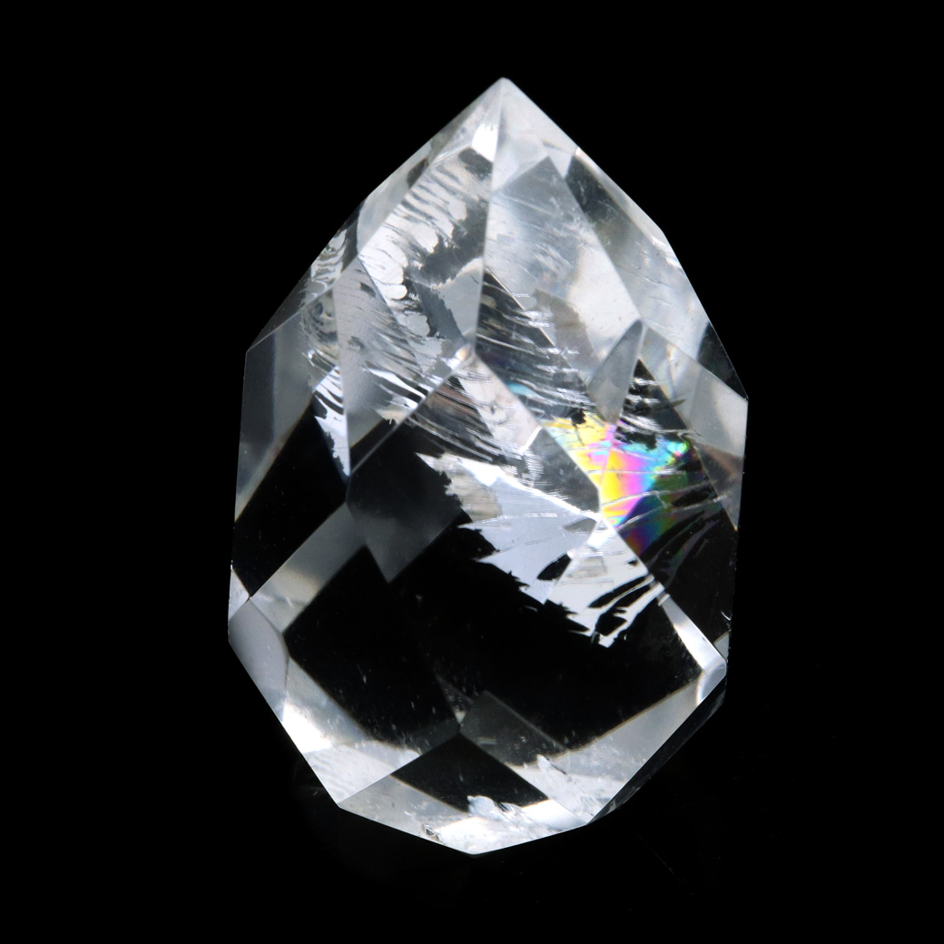 レムリアンシード カット しずく型 置き物 キラキラ 虹入り レインボー 1点もの 天然石  セーラ・デ・カブラル産 浄化 ヒーリング