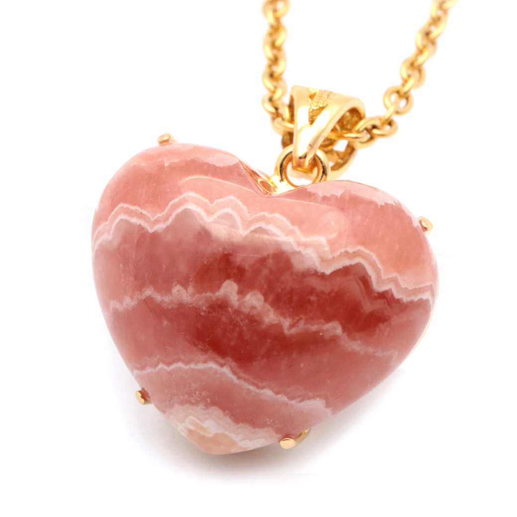 インカローズ ネックレス 天然石 ペンダント Silver925 くっきり縞模様 パワーストーン 恋愛運 クリスマス プレゼント