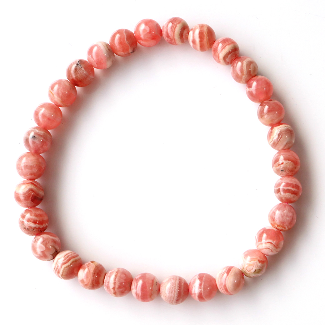インカローズ ブレスレット 縞模様 天然石 パワーストーン 恋愛運