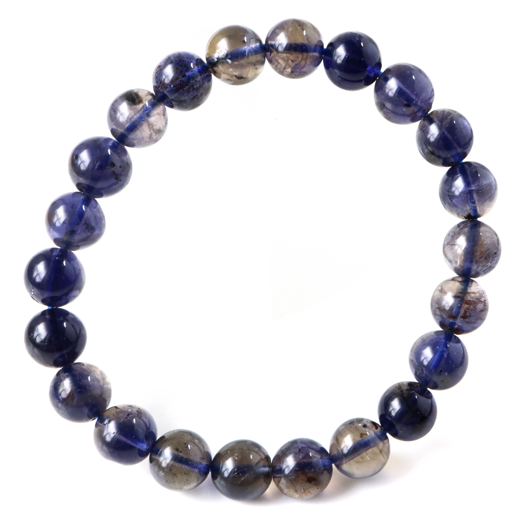 アイオライト ブレスレット インド産 菫青石 コーディエライト 1点物 天然石