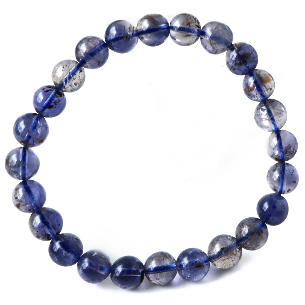 アイオライト ブレスレット インド産 菫青石 コーディエライト 1点物 天然石