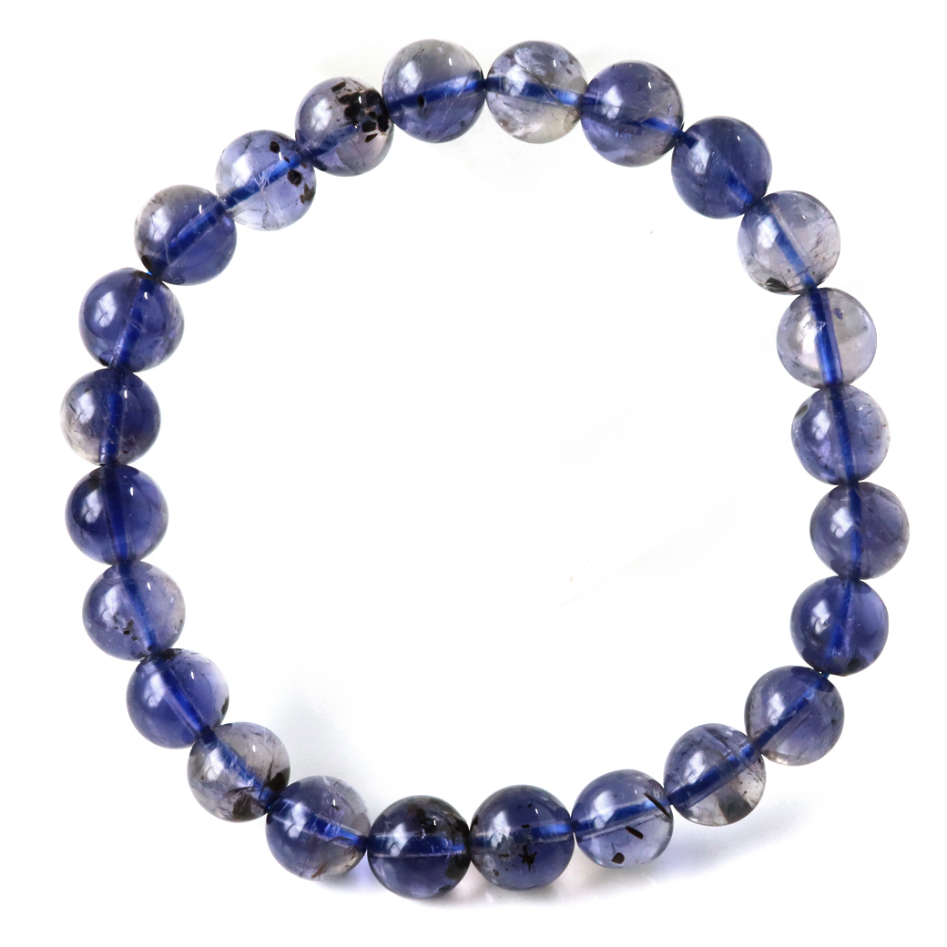 アイオライト ブレスレット インド産 菫青石 コーディエライト 1点物 天然石