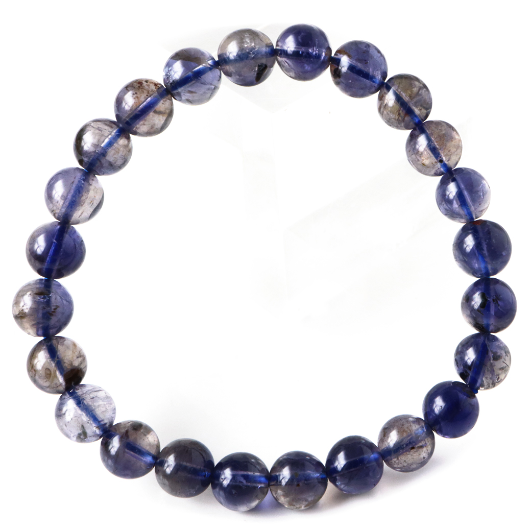 アイオライト ブレスレット インド産 菫青石 コーディエライト 1点物 天然石